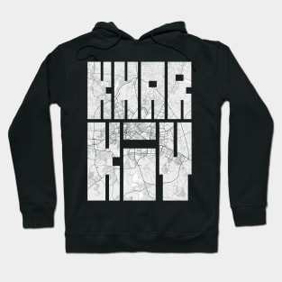 Kharkiv, Ukraine City Map Typography - Light Hoodie